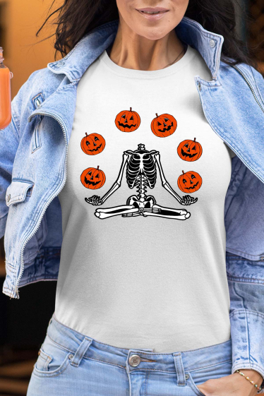 Grossiste I.A.L.D FRANCE - skeleton pumpkin - Tshirt Femme