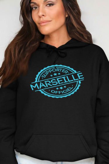 Grossiste I.A.L.D FRANCE - supporter marseille off - Sweat Capuche Femme