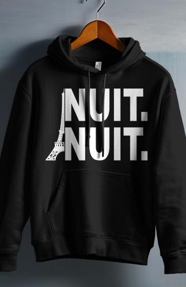 Wholesaler I.A.L.D FRANCE - Men's Hooded sweatshirt - NUIT NUIT