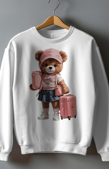 Wholesaler I.A.L.D FRANCE - Women's crew neck sweatshirt - Girl peluche