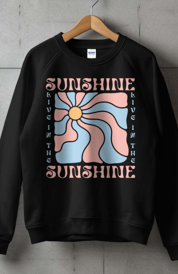 Grossiste I.A.L.D FRANCE - Sweat Femme Col Rond | Live sunshine