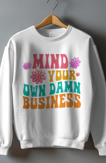 Grossiste I.A.L.D FRANCE - Sweat Femme Col Rond - Mind business