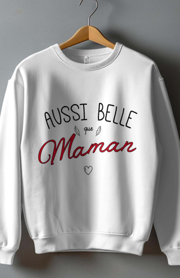 Grossiste I.A.L.D FRANCE - Sweat Fille Col Rond  | aussi belle que maman