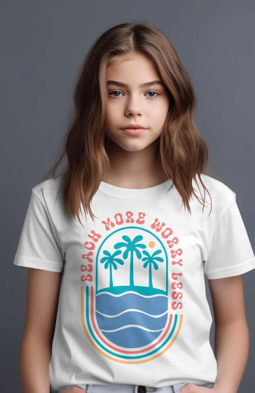 Mayorista I.A.L.D FRANCE - Camiseta niña | Preocupación por la playa