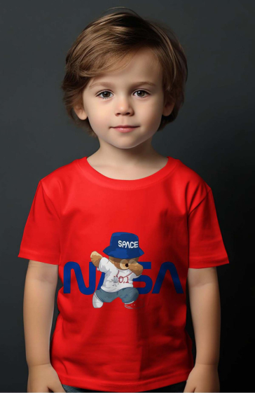 Grossiste I.A.L.D FRANCE - T-shirt Garçon  | Bear Nasa