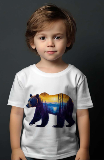 Grossiste I.A.L.D FRANCE - T-shirt Garçon  | ours paysage