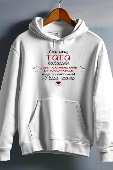 Grossiste I.A.L.D FRANCE - TATA TATOUEE - Sweat capuche Fille