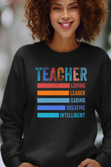 Grossiste I.A.L.D FRANCE - teacher intelligent - Sweat Col Rond Femme