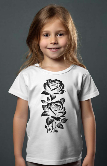 Mayorista I.A.L.D FRANCE - Camiseta niña - 2 rosas NB