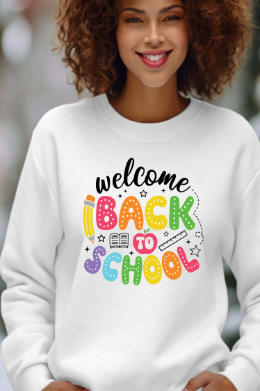 Grossiste I.A.L.D FRANCE - Welcome Back - Sweat Col Rond Femme