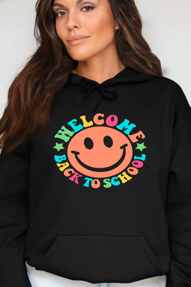 Grossiste I.A.L.D FRANCE - Welcome school - Sweat Capuche Femme