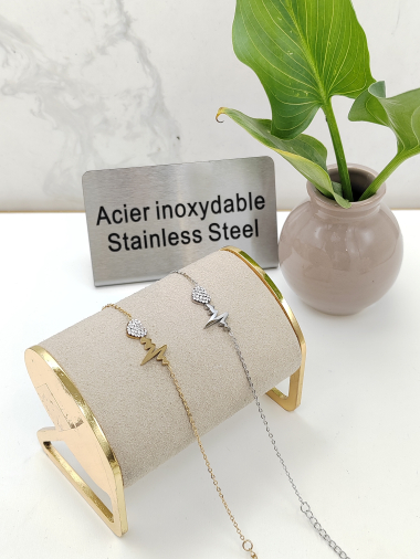 Grossiste I.L JOLI B - BRACELET EN ACIER INOXYDABLE COEUR