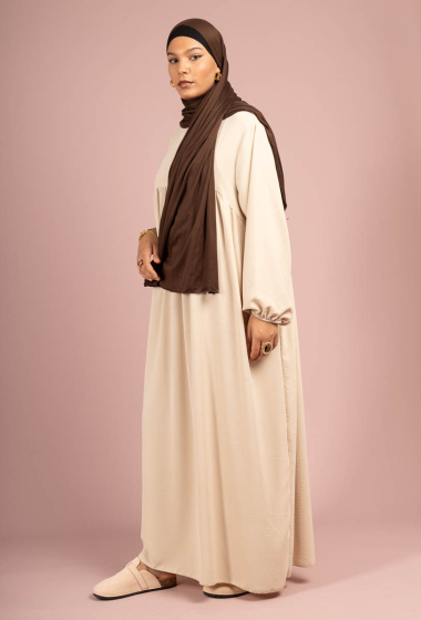 Großhändler IDEAL OUTFIT - Lange, breite Abaya mit Rüschen