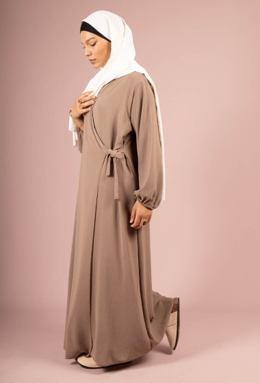 Großhändler IDEAL OUTFIT - Coise Abaya-Kleid mit seitlichem Knoten im Jazz-Stil