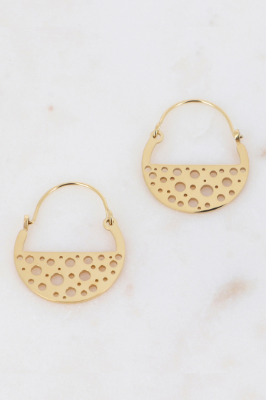 Wholesaler Ikita Paris - Openwork graphic hoop earrings