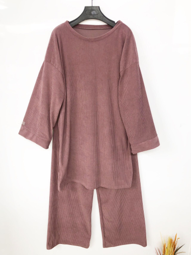 Wholesaler I'Mod - 2-piece velvet tunic and pants set