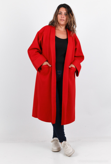 Wholesaler I'Mod - Loose jacket with cashmere effect pockets