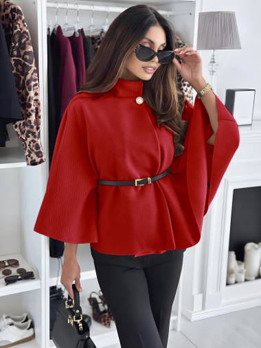 Wholesaler ISSYMA - Elegant cape with belt