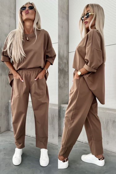 Wholesaler ISSYMA - Oversized top and casual pants set