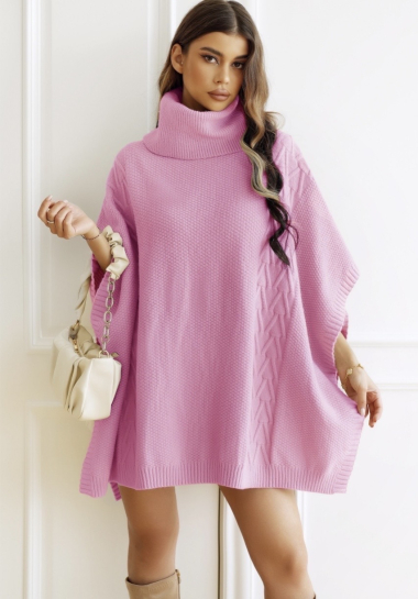 Wholesaler ISSYMA - Oversized Turtleneck Poncho Sweater