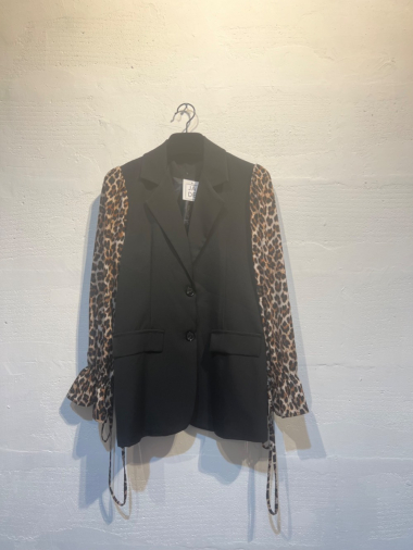 Grossiste JADE - BLAZER MANCHE LEOPARD JADE