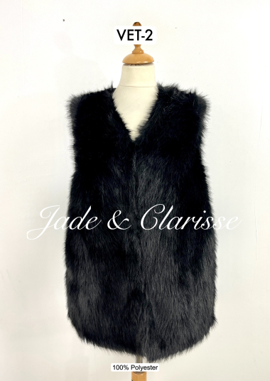 Wholesaler Jade&Clarisse - NORA ULTRA SOFT FAUX FUR VEST