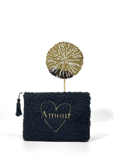 Grossiste Jade&Clarisse - POCHETTE TROUSSE EN MOUMOUTE "AMOUR DE COEUR"