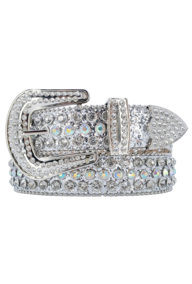 Wholesaler JCL - Belt with rhinestone buckle