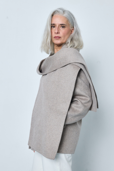 Wholesaler JCL Paris - wool coat in sandy beige