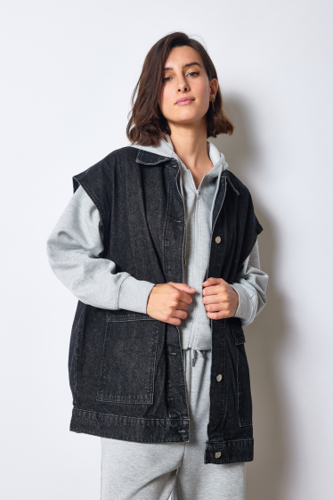 Wholesaler JCL Paris - Sleeveless denim jacket