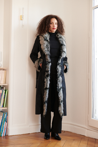 Wholesaler Jessy Line - Long suede coat