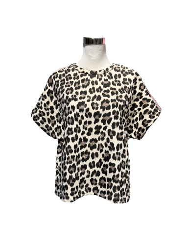 Wholesaler J&L - Thick Short-Sleeved Leopard-Print T-Shirt