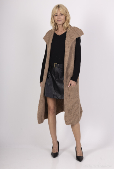 Grossiste JOYNA - GILET EN LAINE MELANGE