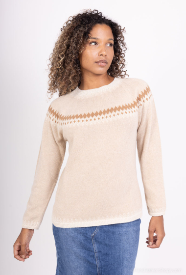 Grossiste JOYNA - PULL AUX MOTIFS JACQUARD