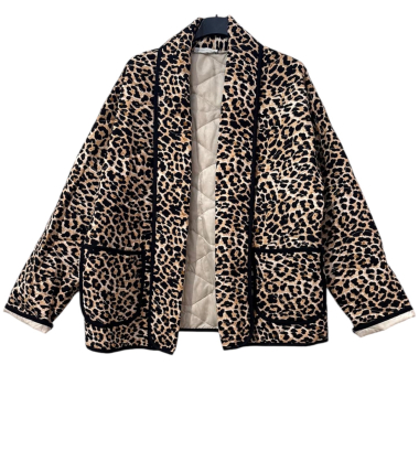 Mayorista Kaia - Chaqueta acolchada de leopardo