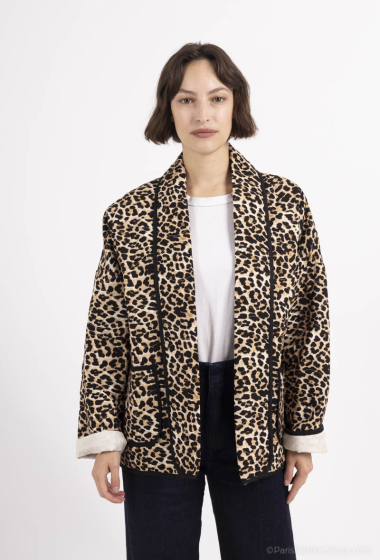 Mayorista Kaia - Chaqueta acolchada de leopardo