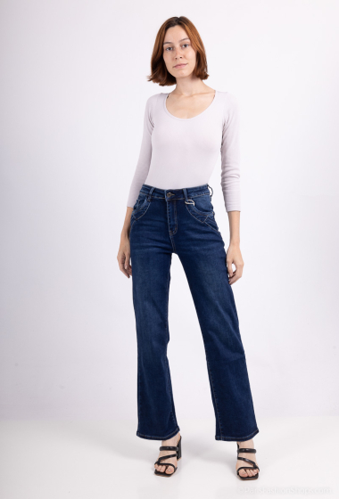 Wholesaler Karostar - high waist straight leg boyfriend jeans