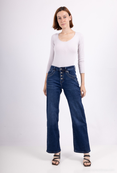 Wholesaler Karostar - high waist straight leg boyfriend jeans