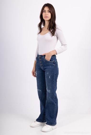 Wholesaler Karostar - high waist straight leg boyfriend jeans