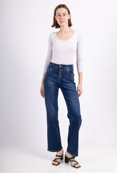 Wholesaler Karostar - high waist straight leg boyfriend jeans