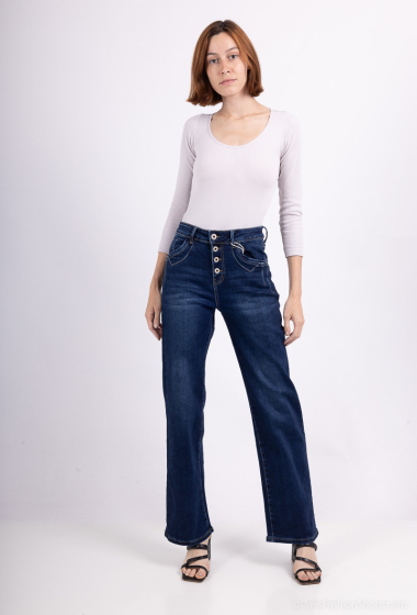 Wholesaler Karostar - high waist straight leg boyfriend jeans