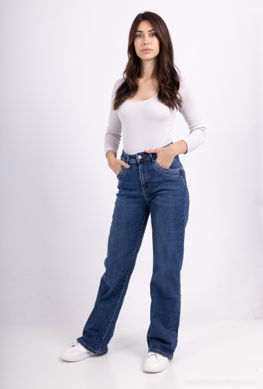 Wholesaler Karostar - high waist straight leg boyfriend jeans