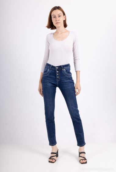 Wholesaler Karostar - high waist straight leg boyfriend jeans