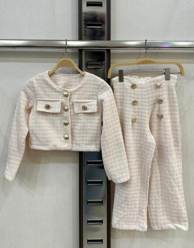 Großhändler KIDS STAR - Schickes Kinder-Set aus Jacke und Hose mit goldenen Knöpfen