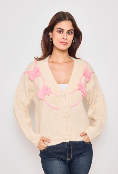 Großhändler KY CREATION - Cardigan mit Streifenmuster