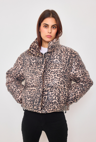 Großhändler KY CREATION - Daunenjacke mit Leoparden-Pailletten