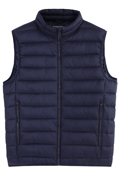 Wholesaler KYMAXX - Water-repellent sleeveless down jacket with high collar