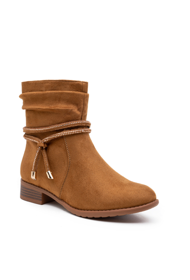 Wholesaler Lady Glory - Pleated suede ankle boots