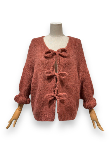 Wholesaler LAFÉE - CHERINE THREE QUARTER SLEEVED KNOTED SWEATER