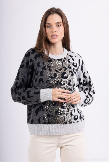 Wholesaler LAJOLY - Sequined Striped Sweater